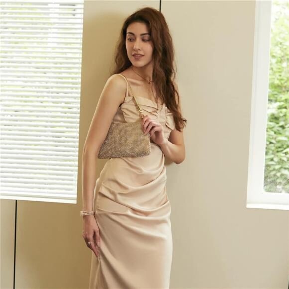 Sparkly Rhinestone Evening Clutch Bag Women Wedding Prom Party Purse Handbag - Picture 6 of 7